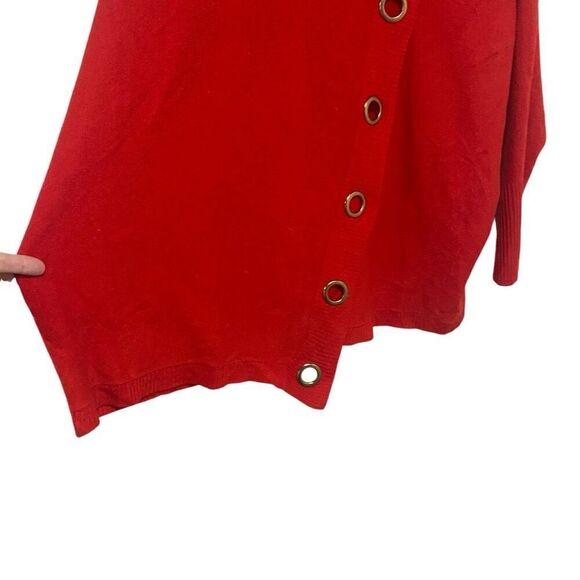 Notations size 2XL cowl neck sweaters red long sleeve button embellishments - Picture 3 of 4